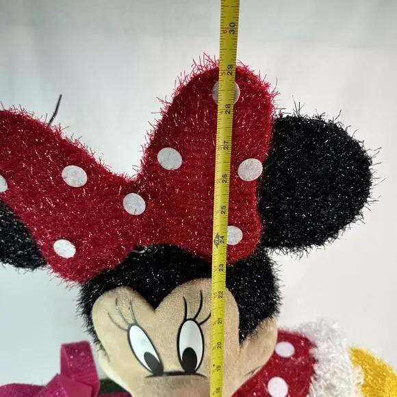 Disney Magic Holiday Minnie Mouse Lighted Tinsel Yard Sculpture Decoration